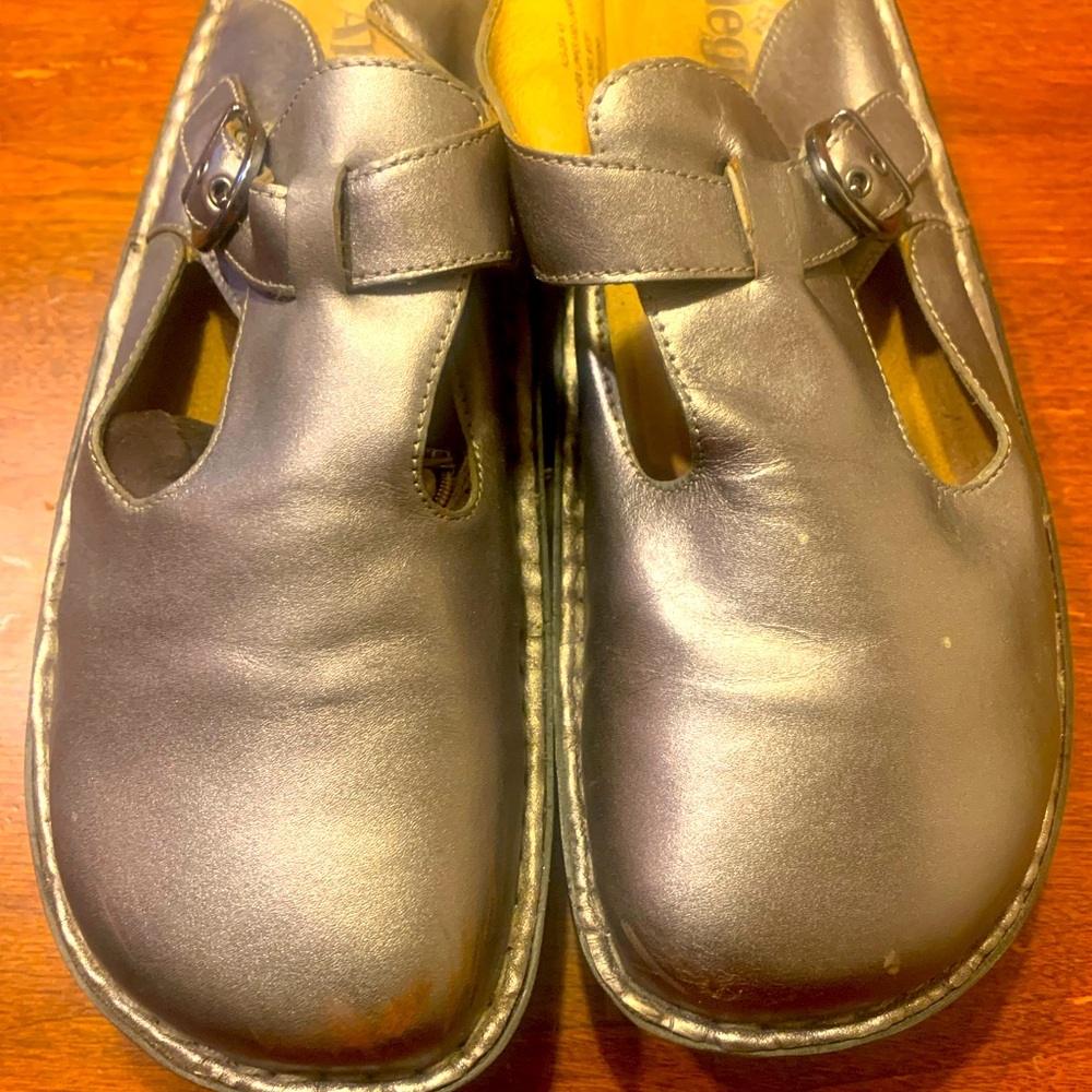 Alegria ALG-204 Metallic Gold Leather Clogs Women's Size eu 41 us 10 Shoes